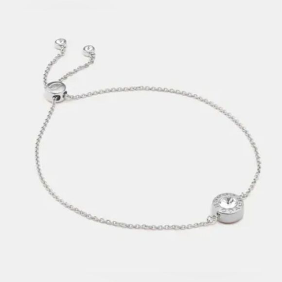 COACH ADJUSTABLE SLIDER BRACELET MSRP $78 NEW silver - Picture 3 of 16